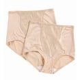 thumbnail image 1 of Women's Bali X372 Lace Tummy Panel Shaping Brief Panty - 2 Pack (Two Soft Taupe L), 1 of 2