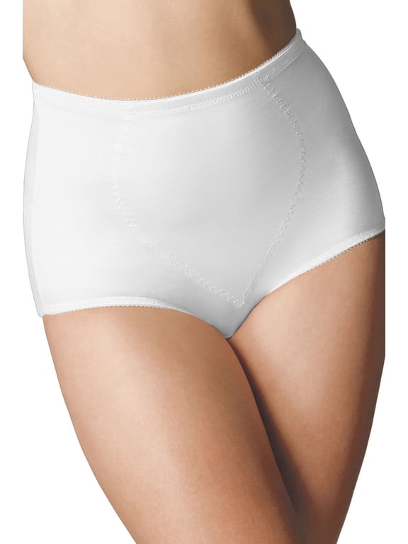 Women's Bali X710 Jacquard Tummy Panel Shaping Brief Panty - 2 Pack (White/White 3X)