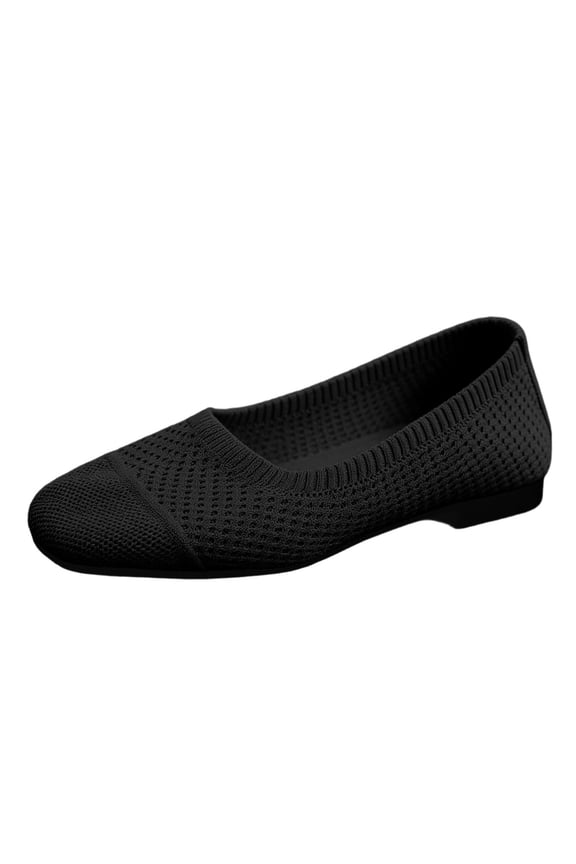 Women's Ballerina Flat Shoes Comfort Slip On Classic Round Cap Pumps
