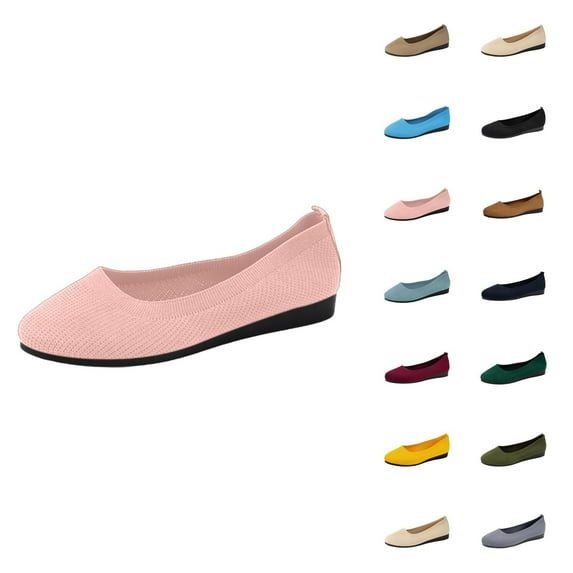 Women's Ballerina On Shoes Non Knitted Trainers Comfortable Breathable Summer Sporty Women Flat Shoes Comfort Shoes