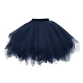 thumbnail image 1 of Women's Ballerina Style Tulle Tutu Skirt Candy Color Elastic Waist Layered Party Skirt, 1 of 3
