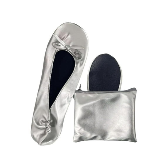 Women's Ballet Flat Shoes Foldable Portable Travel Roll Up Slippe