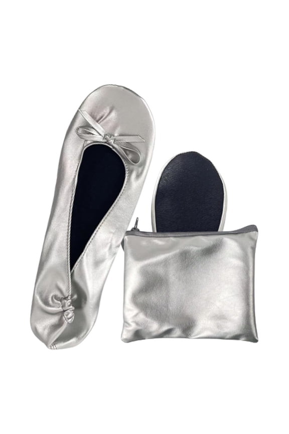Women's Ballet Flat Shoes Foldable Portable Travel Roll Up Slippe