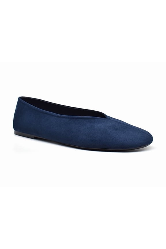 Women’s Ballet Flat Shoes Slip On Ballerina Walking Flats Dress Shoes Navy color