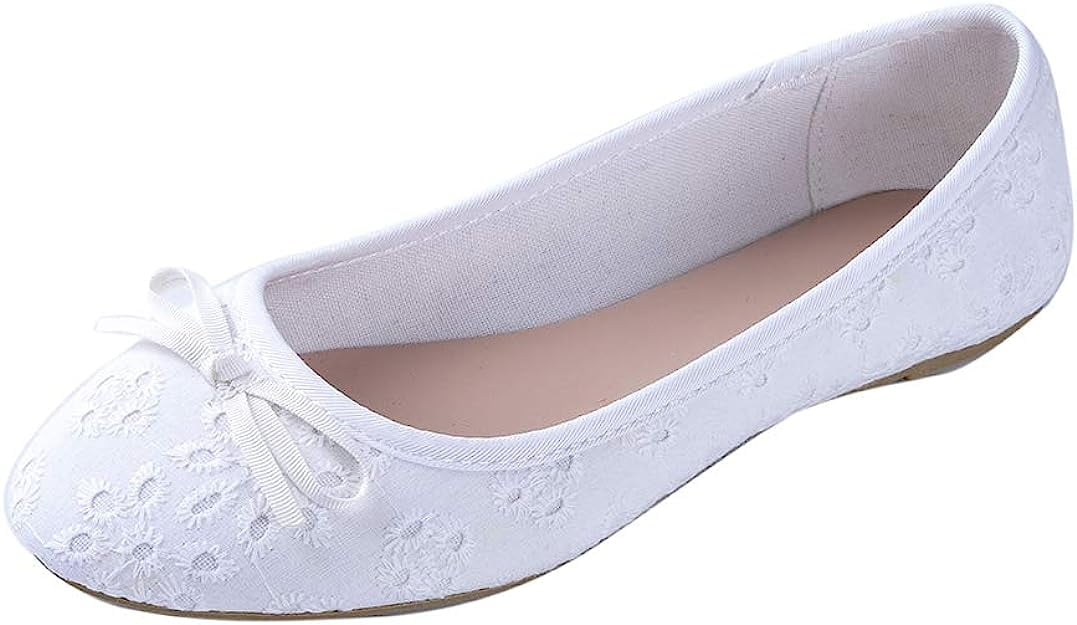 Women's Ballet Flats Casual Comfort Soft Silp On Flat Shoes, Round Toe ...