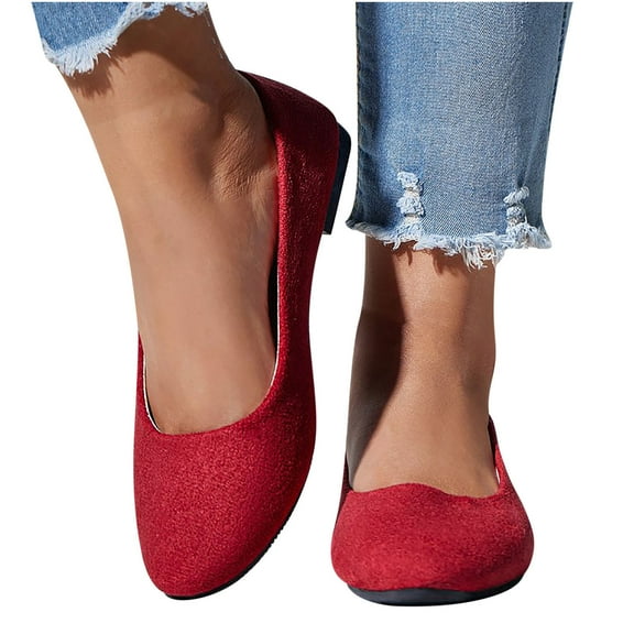 Women's Ballet Flats Comfortable Dress Shoes Round Toe Slip on Flats Shoes for Women