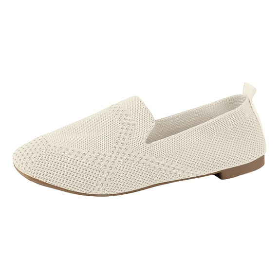 Women's Ballet Flats Knit Dress Shoes Round Toe Comfortable Casual Dressy Shoes Work Flat Slip On Ballerina Flats for Women 39