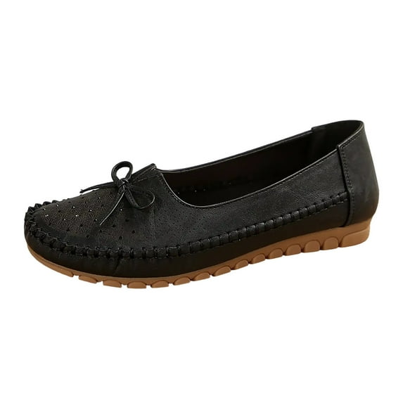 Women's Ballet Flats Shoes Comfortable Slip On Casual Dress Flats Low Wedge Ballerina Walking Flats for Women The Drop Women's Pepper Ballet Flat with Bow