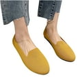 thumbnail image 1 of Women's Ballet Flats Shoes Comfortable Slip on Casual Mesh Round Toe Lightweight Breathable Dress Shoes Yellow 5.5, 1 of 9