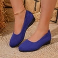 thumbnail image 1 of Women's Ballet Flats Shoes Spring Summer Versatile Fashion Flats Lightweight Comfortable Breathable Round Toe Slip On Dress Shoes for Daily Wear Blue 6.5, 1 of 8