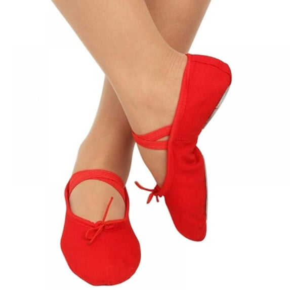 Women's Ballet Shoes Canvas Dance Slippers Yoga Practice Shoes for Kids/Girls/Adults