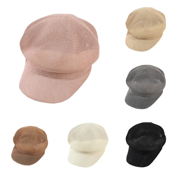 Women's Balloon Hat Plain Peaked Hat Sun Hat Bread Flat Hat Newsboy Hat Roll up Beach Hat One Size