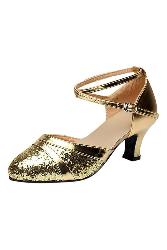 Women's Ballroom Dance Shoes Professional Latin Salsa Dancing Shoes Closed Toe Dancing Sandals Wedding Shoes Dancing Heels