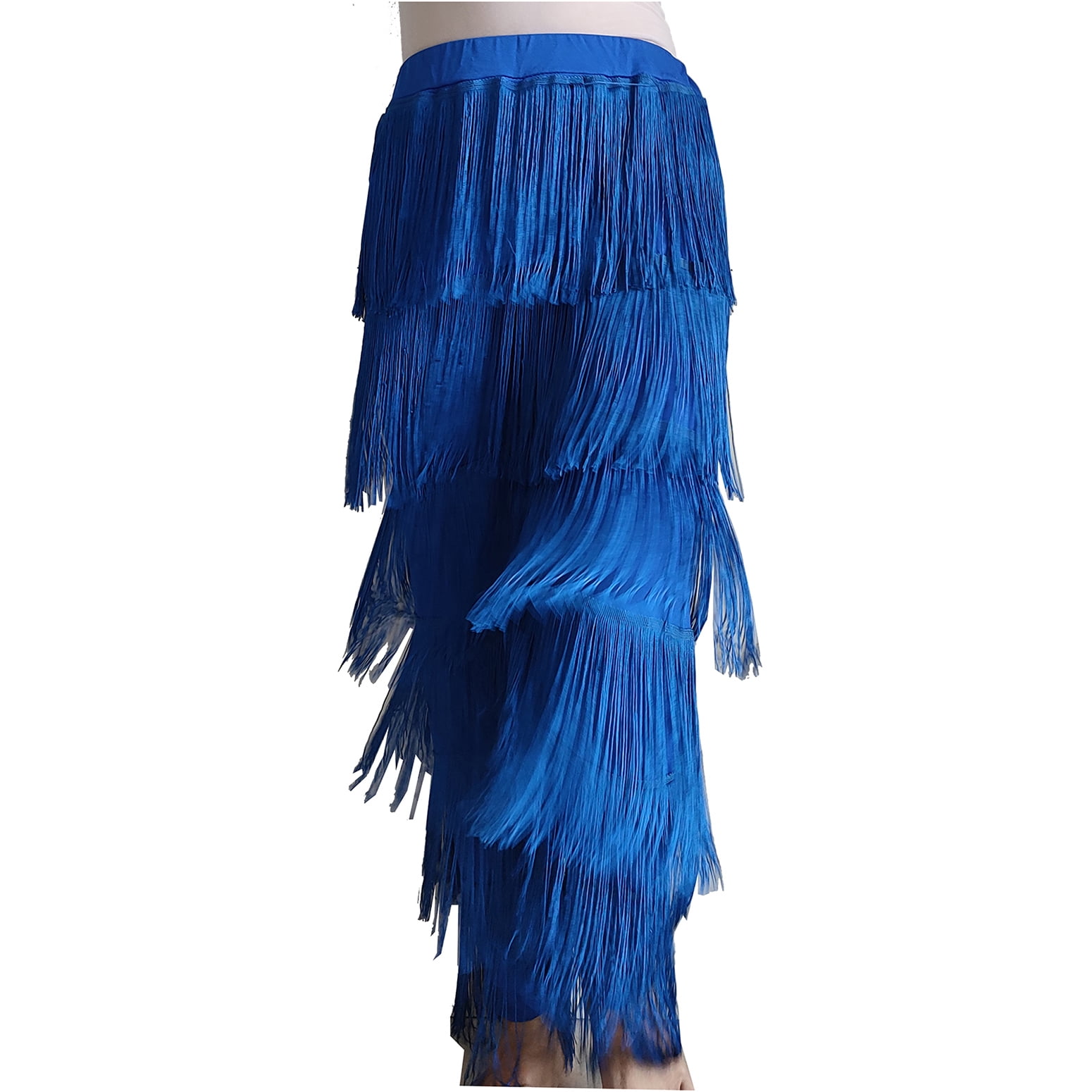 Women's Ballroom Practice Fringe Leg Pants Outfit Dance Trousers Female