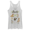 thumbnail image 1 of Women's Bambi Character Names  Racerback Tank Top White Heather Large, 1 of 4