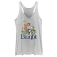 thumbnail image 1 of Women's Bambi Distressed Classic Scene  Racerback Tank Top White Heather 2X Large, 1 of 4