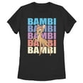 thumbnail image 1 of Women's Bambi Name Stack Pose Graphic Tee Black X Large, 1 of 4