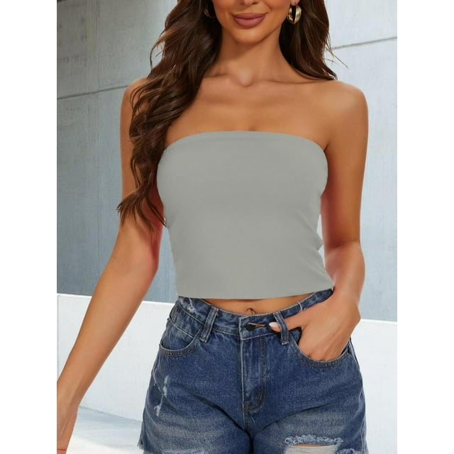 Women's Bandeau - Basic Strapless Seamless Stretchy Tube Top
