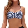 thumbnail image 1 of Women's Bandeau Bikini Top Strapless Swimsuit with Removable Straps, Non Removable Padded Bra, Comfortable Fabric Available in Multiple Sizes for Summer, 1 of 5