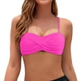 thumbnail image 1 of Women's Bandeau Bikini Top - Strapless Swimsuit with Removable Straps, Non - Removable Padded Bra, Comfortable Fabric - Available in Multiple Sizes for Summer, 1 of 6
