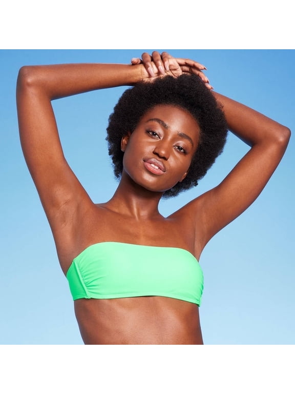 Wild Fable Women's Bandeau Bikini Top Mint Green XS