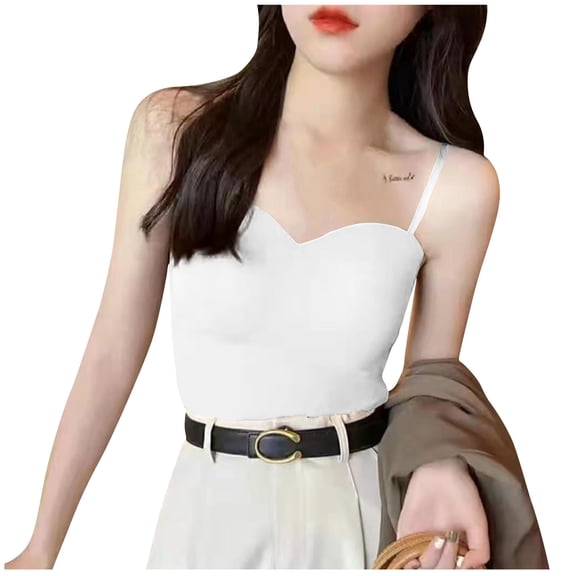 Women's Bandeau Bra, Stretchy Tube Top Strapless Bra with Light Padding, for Casual Wear, Layering Under Tops & Lounge Comfort White