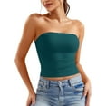 thumbnail image 1 of Women's Bandeau Tube Top - Sleeveless Stretch Crop Top for Concerts/Parties, 1 of 6