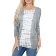 thumbnail image 1 of Women's Banded Dolman Tie Dye Stripe Top, 1 of 4