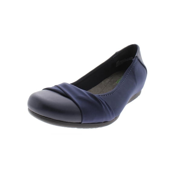 Baretraps Womens Mitsy Faux Leather Twist Front Ballet Flats