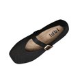 thumbnail image 1 of Women's Barefoot Mary Jane Flats - Wide Toe Box & Square Toe Mesh Knit Ballet Flat Shoes, Comfortable Dressy Casual Soft Soled Shoes Black 6.5(38), 1 of 9