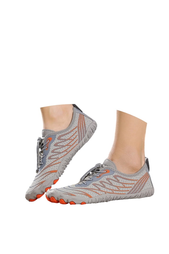 Women's Barefoot Style Sneakers Breathable Outdoor Hiking Shoes Couple's Running Style Khaki 44