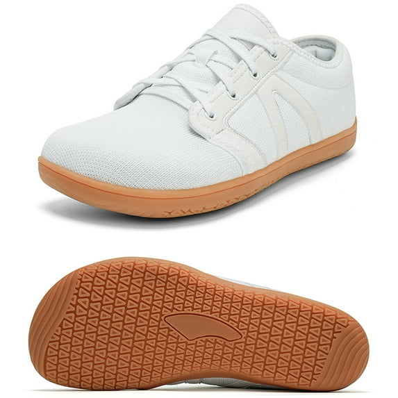 Barefoot Shoes for Women Wide Width Fashion Sneakers Comfortable Tennis Shoes Zero Drop Shoes,White