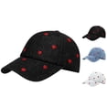 thumbnail image 1 of Women's Baseball Cap, Embroidered Heart Denim Trucker Hat, Adjustable Retro Vintage Style Cap for Women, Casual Outdoor Sun Hat for Daily Wear​-Light Blue, 1 of 7