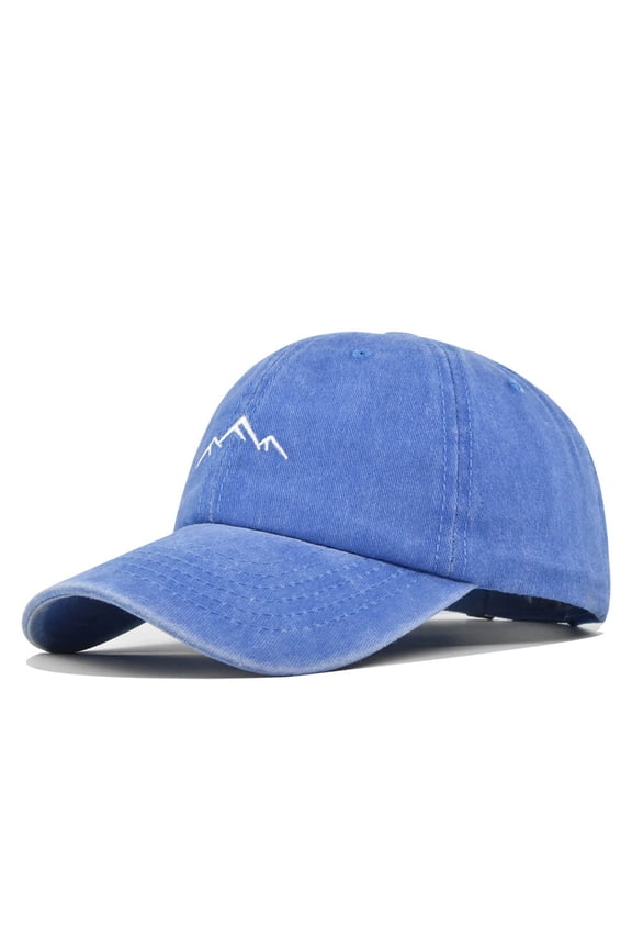 Women’s Baseball Cap Mountain Embroidered Pattern Vintage Washed Hat Adjustable Casual Outdoor Hat