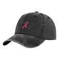 thumbnail image 1 of Women's Baseball Cap Ribbon Embroidered Washed Ponytail Friendly Baseball Cap Trucker Hats Women Black, 1 of 8