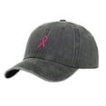 thumbnail image 1 of Women's Baseball Cap Ribbon Embroidered Washed Ponytail Friendly Baseball Cap Trucker Hats Women Gray, 1 of 8