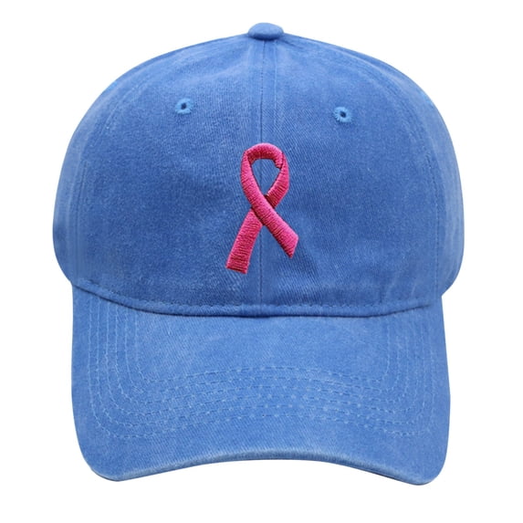 Women's Baseball Cap Soft Washed Ribbon Embroidered Adjustable Unisex Baseball Cap Trucker Hats Women Blue