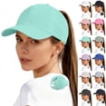 thumbnail image 1 of Women's Baseball Cap Waterproof Quick Dry Hat with Laser Perforated Summer Breathable Adjustable Performance Hat Snapback Mesh Baseball Cap for Women Golf Running Workout,Mint Green, 1 of 9