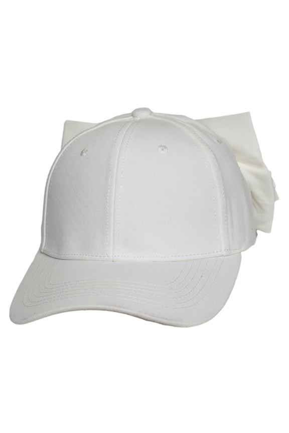 Women's Baseball Cap with Bow – Adjustable, Stylish & Cute Hat for Casual Wear, White