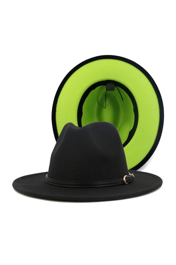 Women's Baseball Caps Two Tone Red Bottom Wide Wool Fedora Hat Panama Hat Casual Jazz Hats For Men Women Women's Accessories Baseball Caps