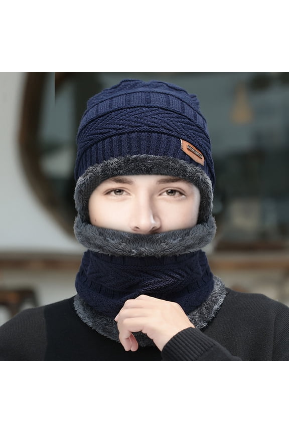 Women's Baseball Caps Winter Thermal Plush Hat Scarf Woolen Cap Cycling Windproof Cap Two-Piece Suit Women's Accessories Baseball Caps