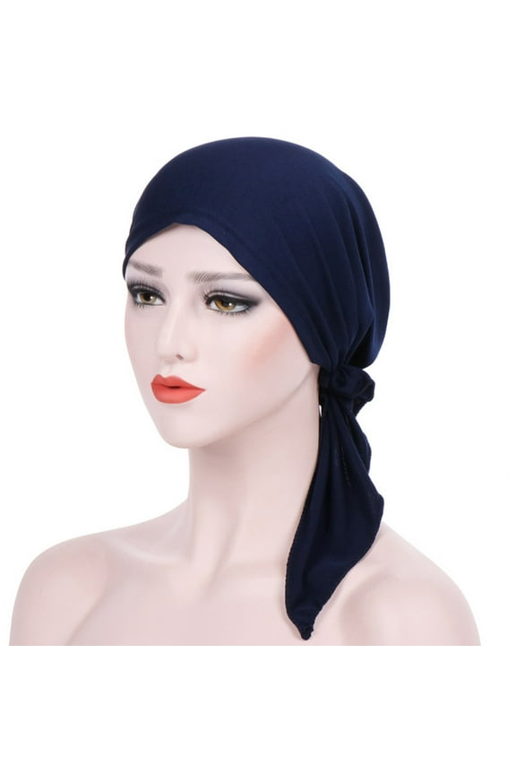 Women's Baseball Caps Women Muslim Stretch Turban Hat Chemo Cap Hair Loss Head Scarf Wrap Cap Women's Accessories Baseball Caps
