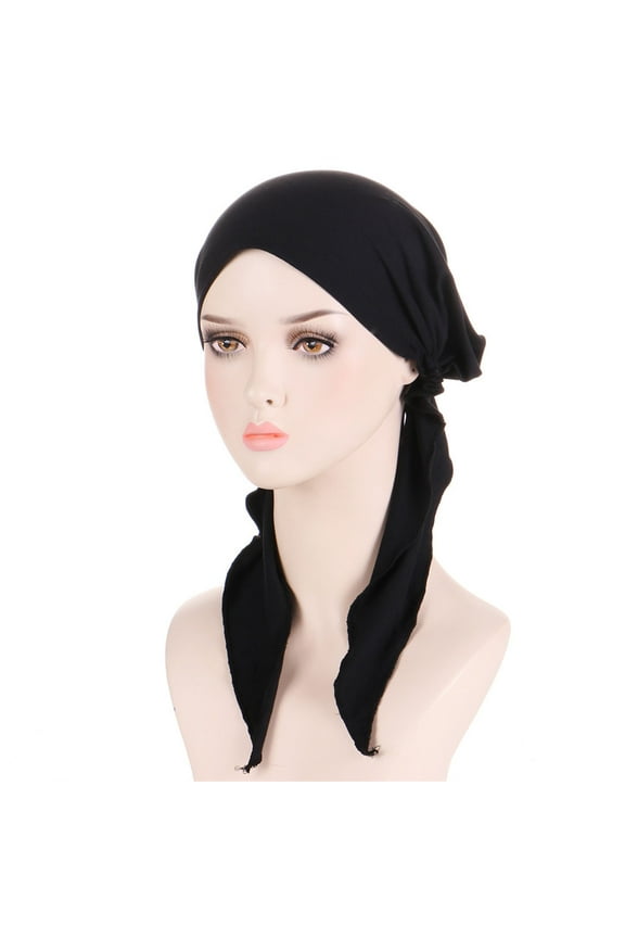 Women's Baseball Caps Womens Casual Solid Head Hat Cap Headwear Muslim Turban Cap Slouchy Headwear Women's Accessories Baseball Caps