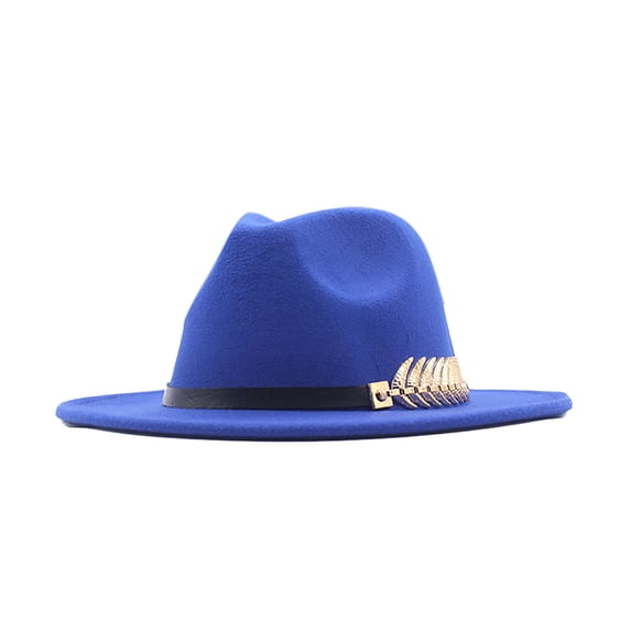 Women's Baseball Caps Womens Classic Wide Floppy Panama Hat Belt Buckle Wool Fedora Hat Women's Accessories Baseball Caps