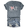 thumbnail image 1 of Women's Baseball Graphic Tops Basic Tees for Sports Dressy Casual Tops Summer Clothes for Teen Girls Round Neck Blouse Short Sleeve Loose Fit Flowy Tunic Tops Fashion 2024 Vintage Gray T Shirts XXXL, 1 of 5