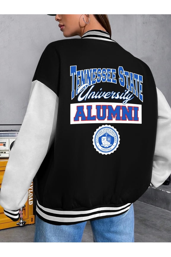 Women's Baseball Jacket Tennessee State University Apparel Varsity Hoodie Plus Size HBCU Graduate Student Clothing