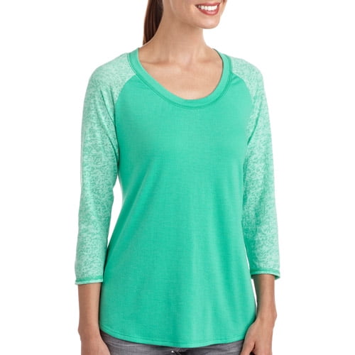 Women's Baseball Tee with Burnout Sleeves