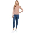 thumbnail image 1 of Women's Basic Casual Fitted Long Sleeve Top, Pale Blush M, 1 of 1