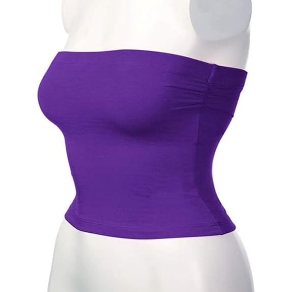 Women's Basic Casual Strapless Backless Bandeau Bra Tube Top