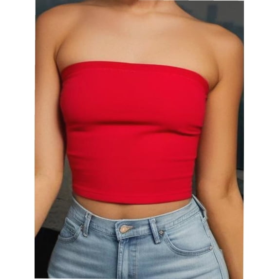 Women's Basic Casual Strapless Backless Bandeau Bra Tube Top